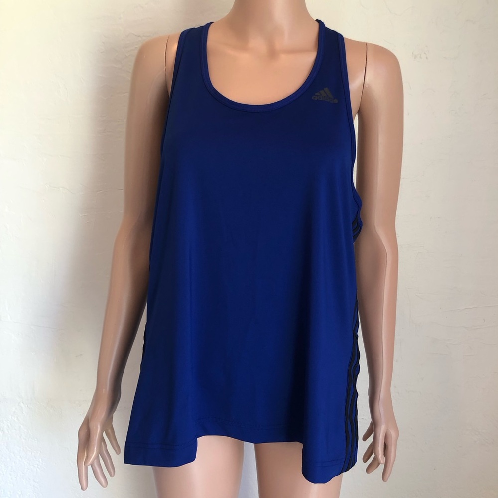 Adidas Climalite Royal Blue Racer-Back Activewear Tank-Top Women’s Size XL Shirt